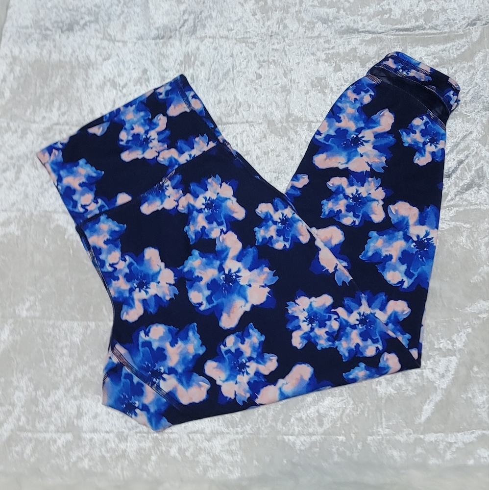 Old Navy High Waisted  Floral Print 7/8 Leggings
